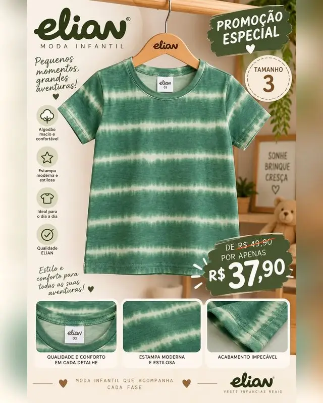 Camiseta Elian tie-dye verde
