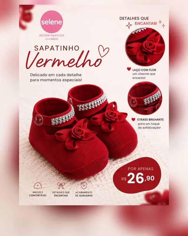 Sapatinho vermelho Selene